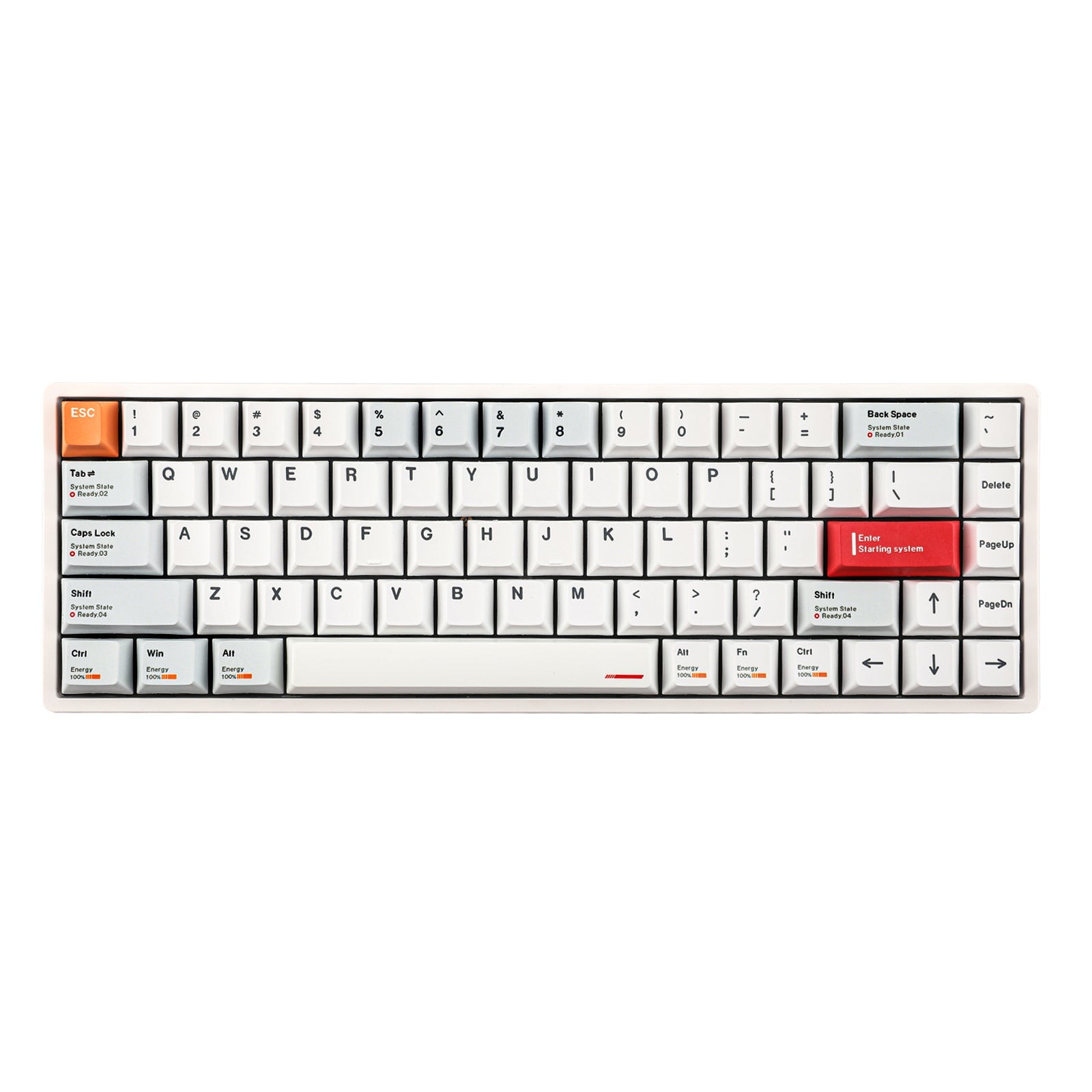 キーボード EverGlide AE68 Pro White Transparent EverGlide AE68 Pro White Transparent ラピッドトリガーキーボード