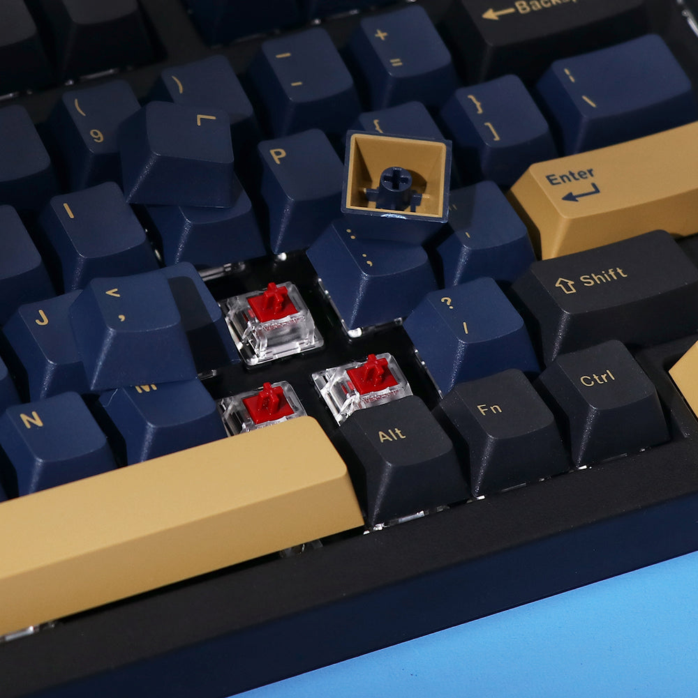Red Blue Samurai Keycaps Set